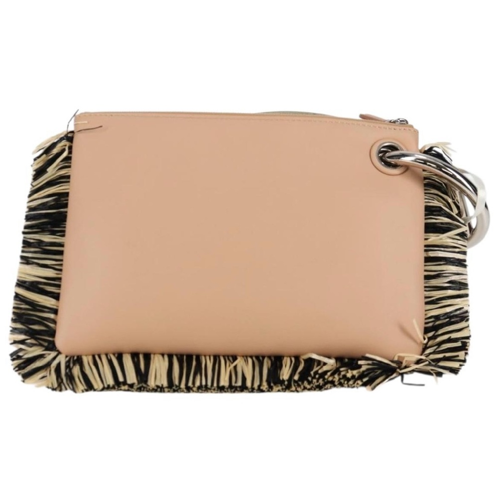 FENDI Zucca Canvas Triplet Clutch Bag Leather Beige Red Silver - Picture 3 of 15